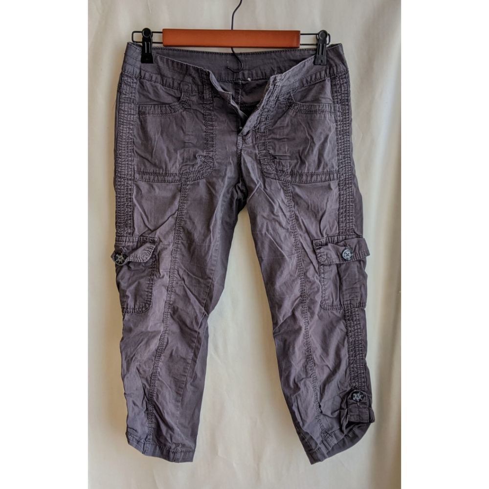 Grey Cargo Capris